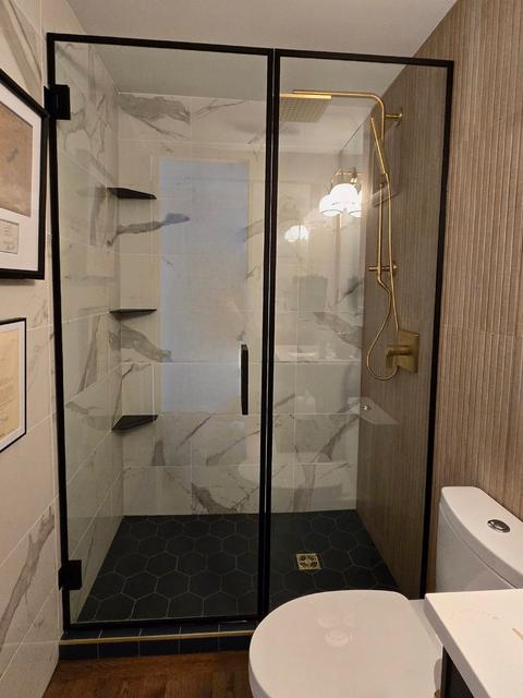 Framed door & panel · Matte black